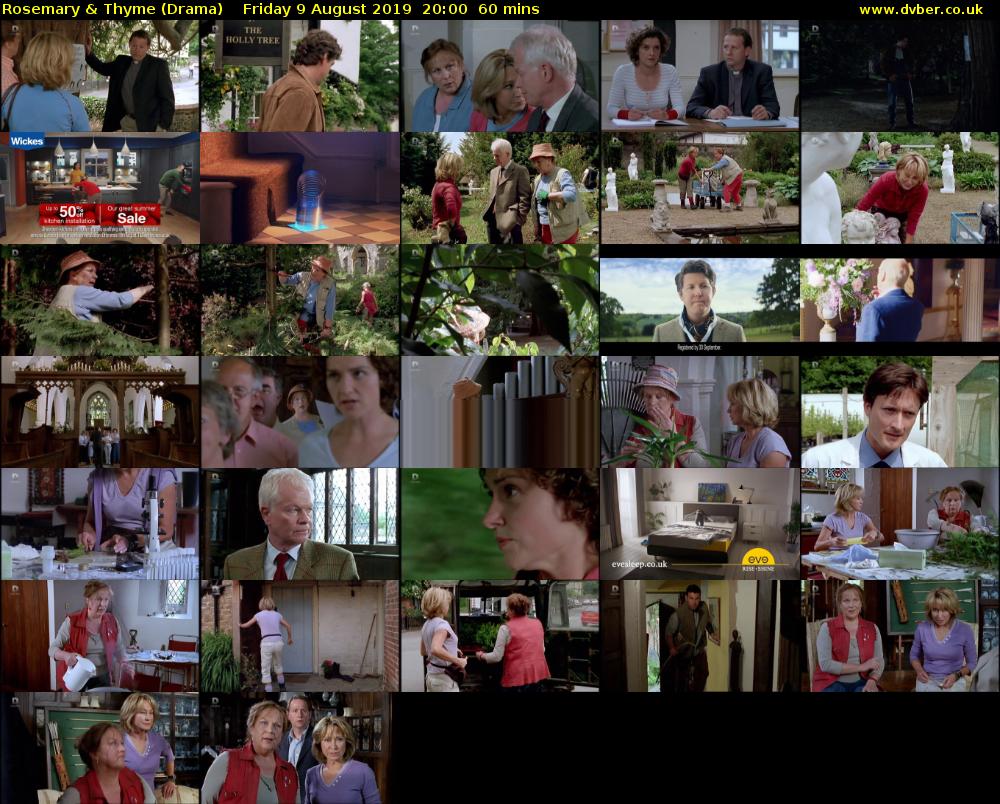 Rosemary & Thyme (Drama) Friday 9 August 2019 20:00 - 21:00
