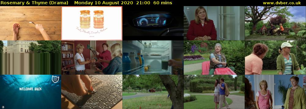 Rosemary & Thyme (Drama) Monday 10 August 2020 21:00 - 22:00