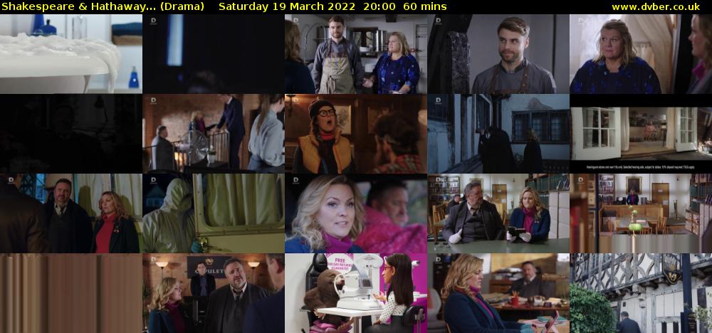 Shakespeare & Hathaway... (Drama) Saturday 19 March 2022 20:00 - 21:00