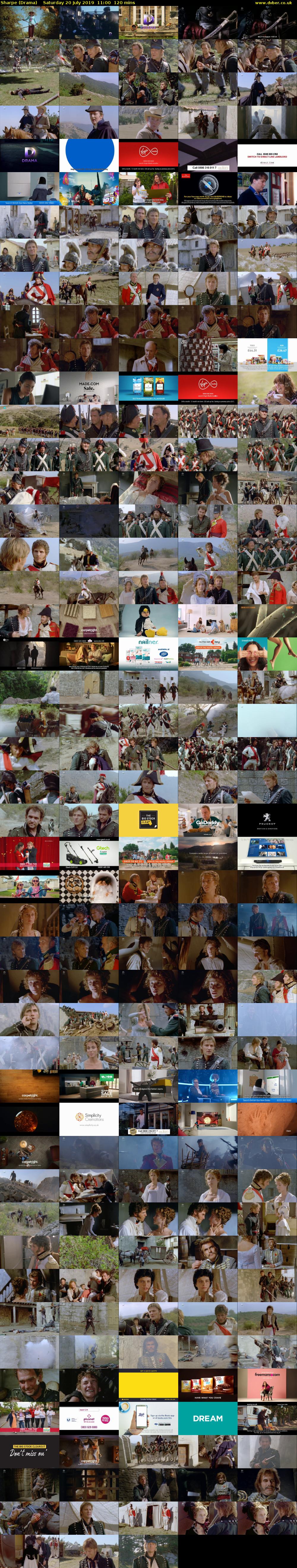 Sharpe (Drama) Saturday 20 July 2019 11:00 - 13:00