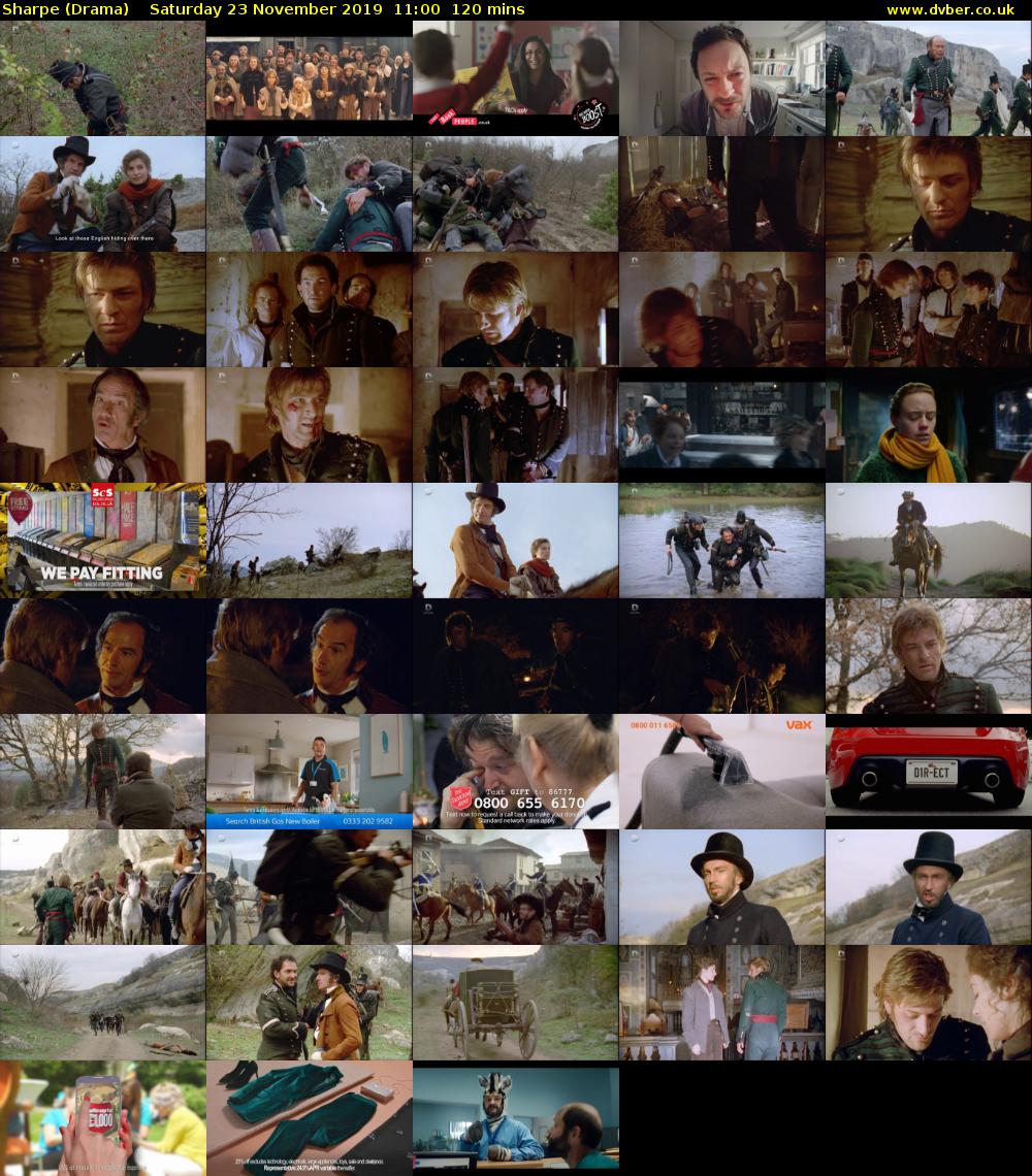 Sharpe (Drama) Saturday 23 November 2019 11:00 - 13:00