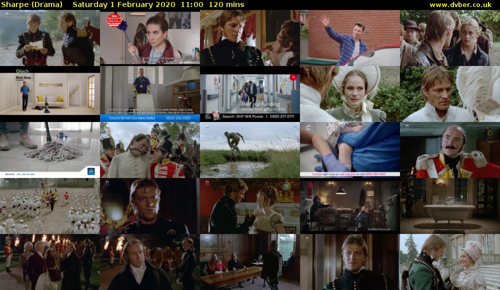Sharpe (Drama) Saturday 1 February 2020 11:00 - 13:00