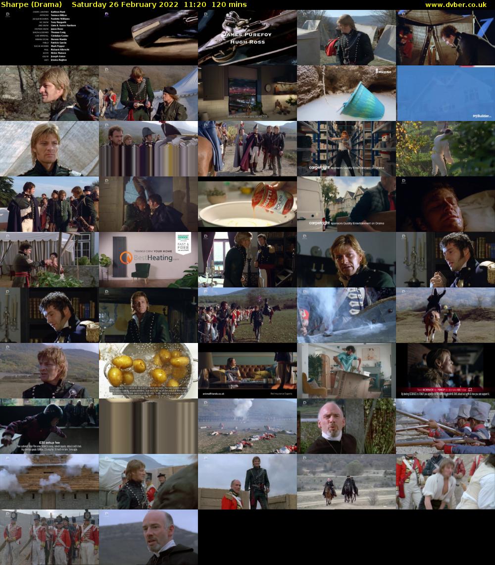 Sharpe (Drama) Saturday 26 February 2022 11:20 - 13:20