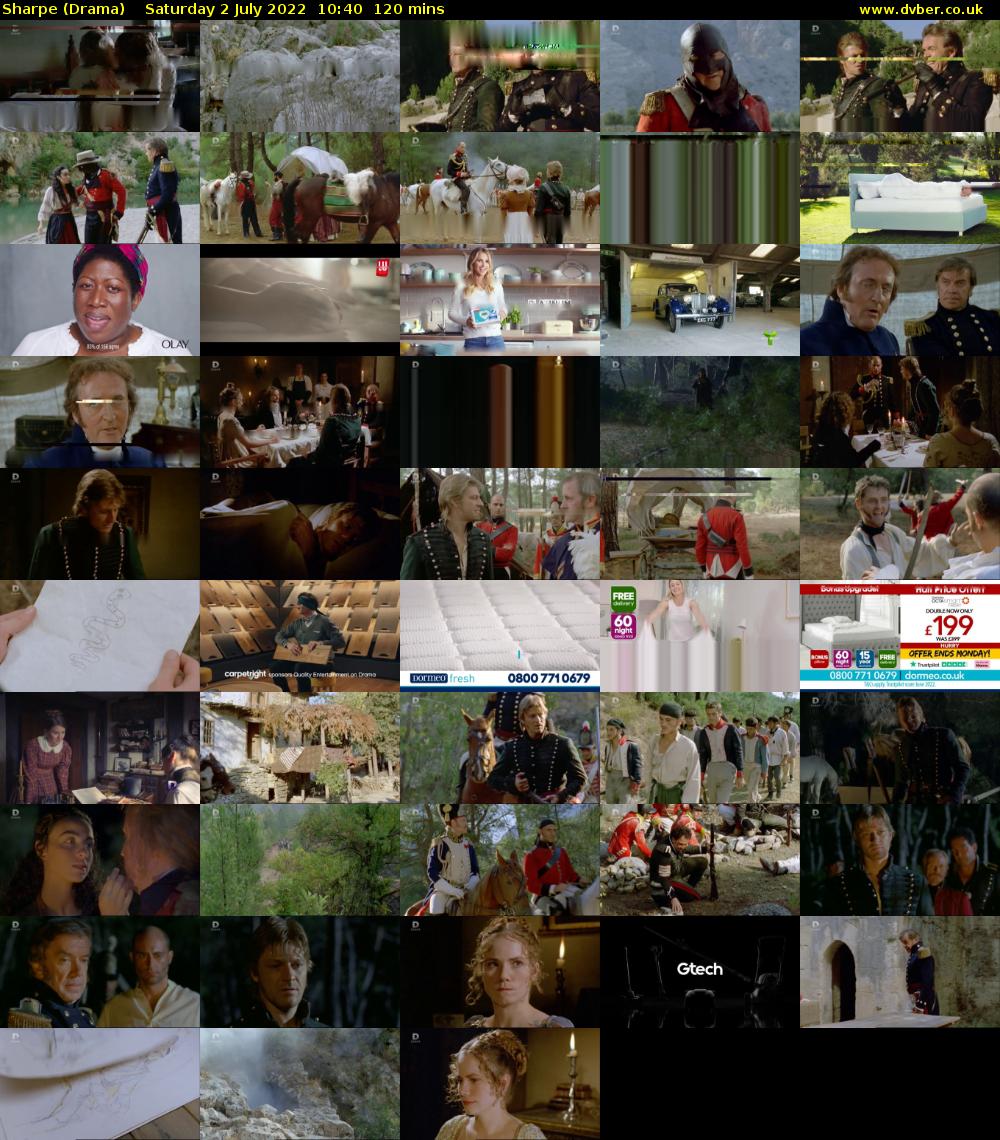 Sharpe (Drama) Saturday 2 July 2022 10:40 - 12:40