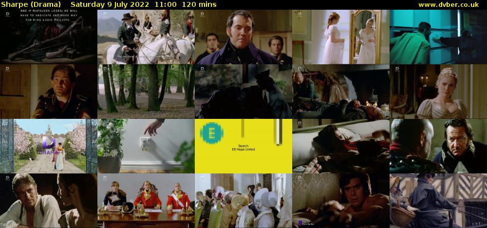 Sharpe (Drama) Saturday 9 July 2022 11:00 - 13:00