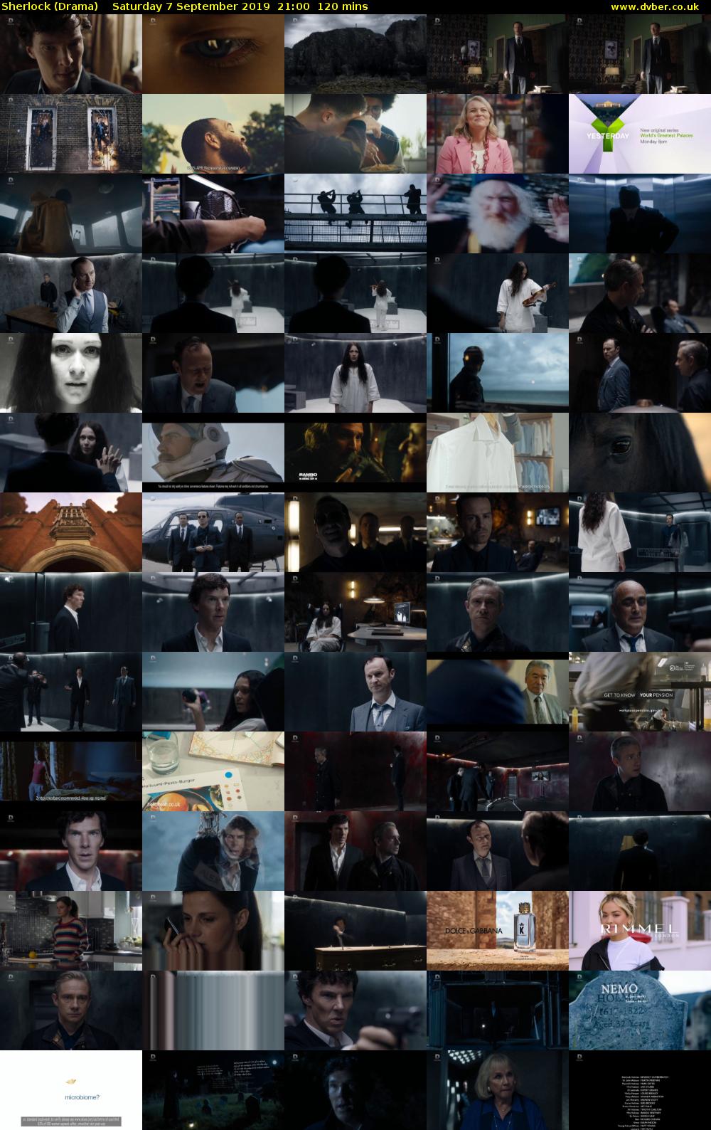 Sherlock (Drama) Saturday 7 September 2019 21:00 - 23:00