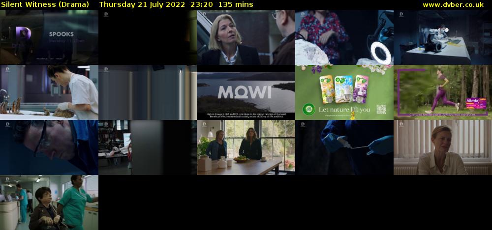 Silent Witness (Drama) Thursday 21 July 2022 23:20 - 01:35