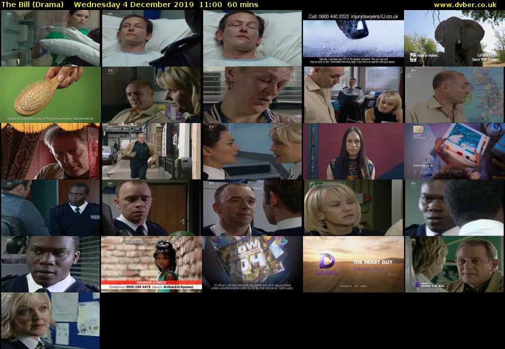The Bill (Drama) Wednesday 4 December 2019 11:00 - 12:00