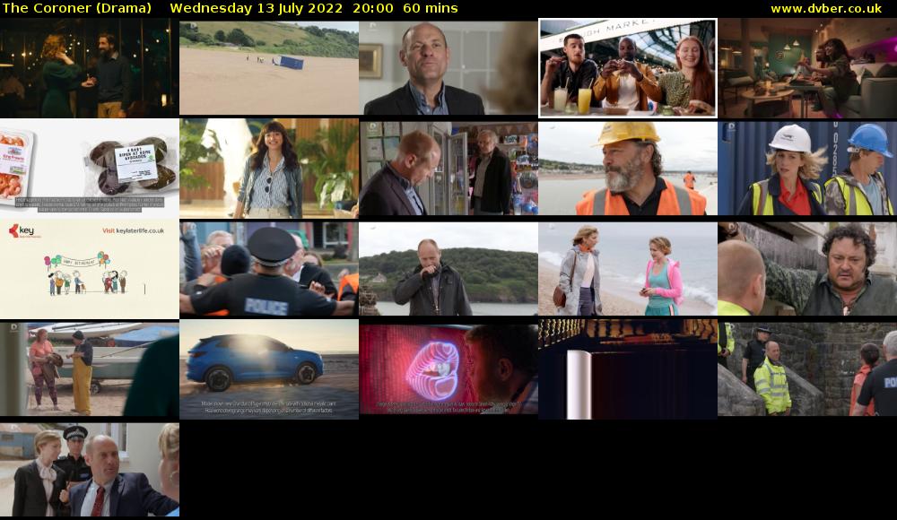 The Coroner (Drama) Wednesday 13 July 2022 20:00 - 21:00