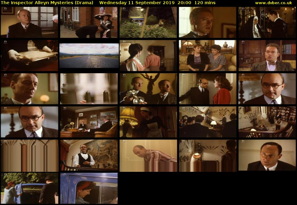 The Inspector Alleyn Mysteries (Drama) Wednesday 11 September 2019 20:00 - 22:00