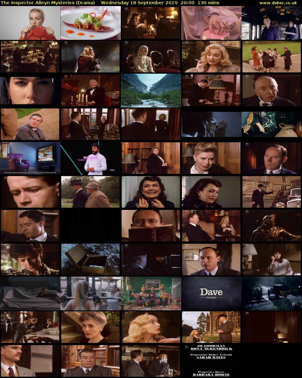 The Inspector Alleyn Mysteries (Drama) Wednesday 18 September 2019 20:00 - 22:10