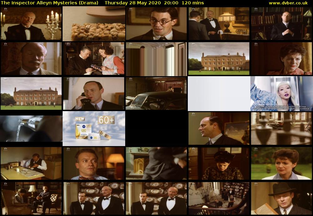 The Inspector Alleyn Mysteries (Drama) Thursday 28 May 2020 20:00 - 22:00