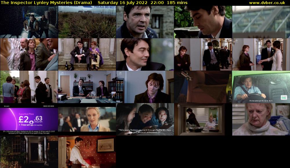 The Inspector Lynley Mysteries (Drama) Saturday 16 July 2022 22:00 - 01:05