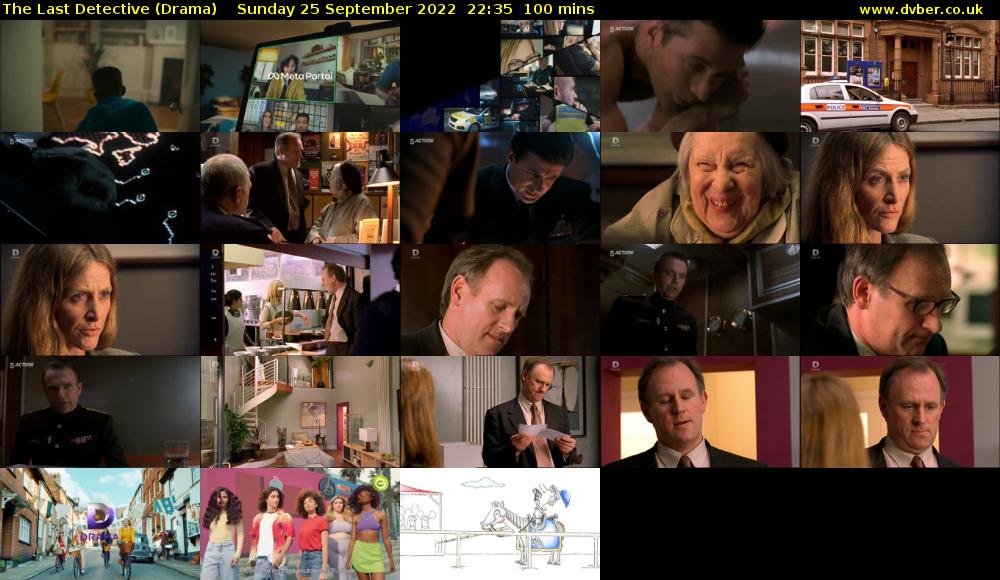 The Last Detective (Drama) Sunday 25 September 2022 22:35 - 00:15
