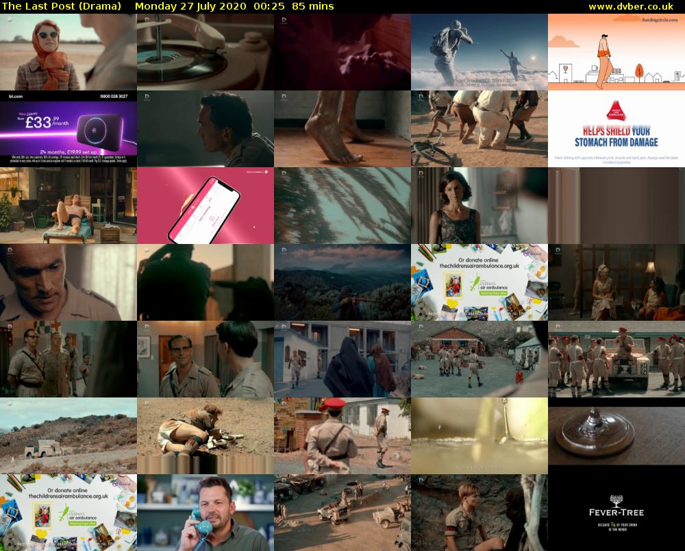 The Last Post (Drama) Monday 27 July 2020 00:25 - 01:50