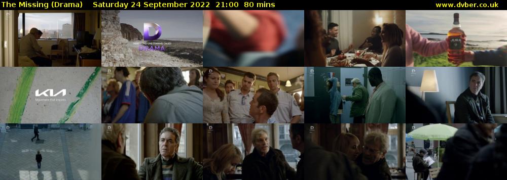 The Missing (Drama) Saturday 24 September 2022 21:00 - 22:20