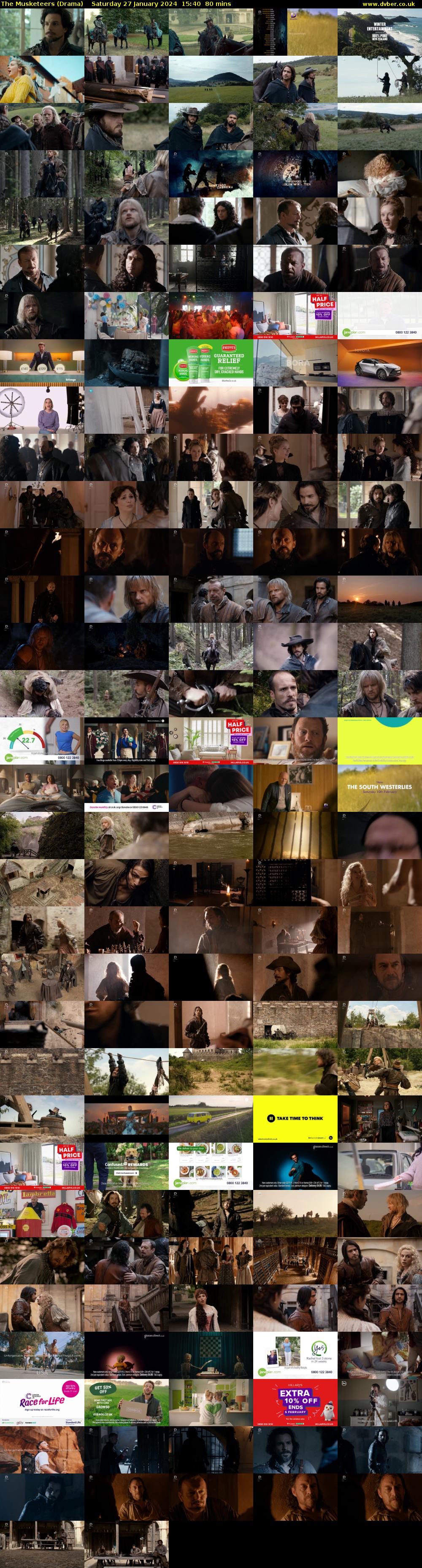 The Musketeers (Drama) Saturday 27 January 2024 15:40 - 17:00