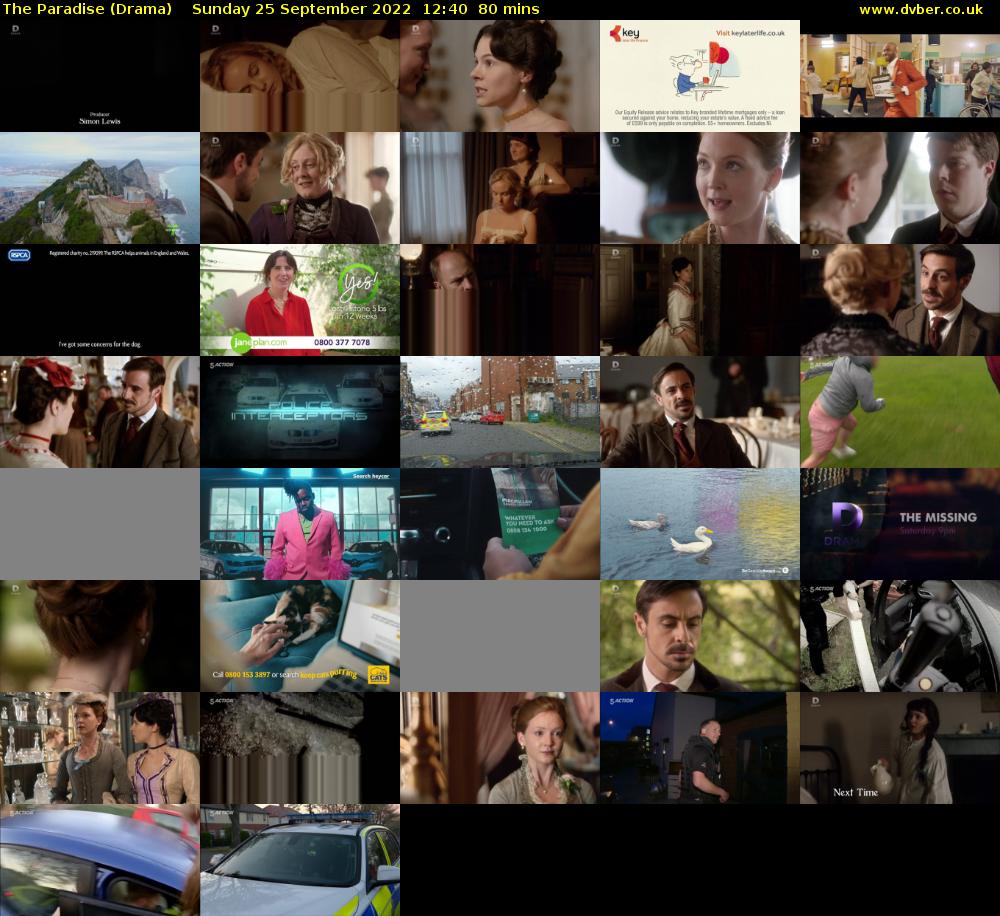The Paradise (Drama) Sunday 25 September 2022 12:40 - 14:00