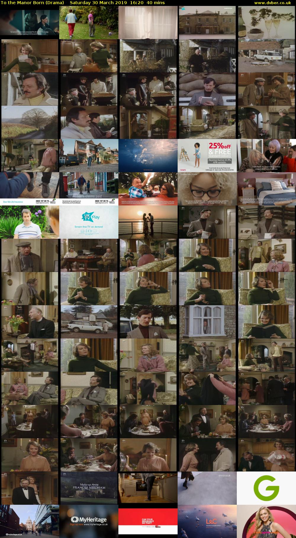 To the Manor Born (Drama) Saturday 30 March 2019 16:20 - 17:00