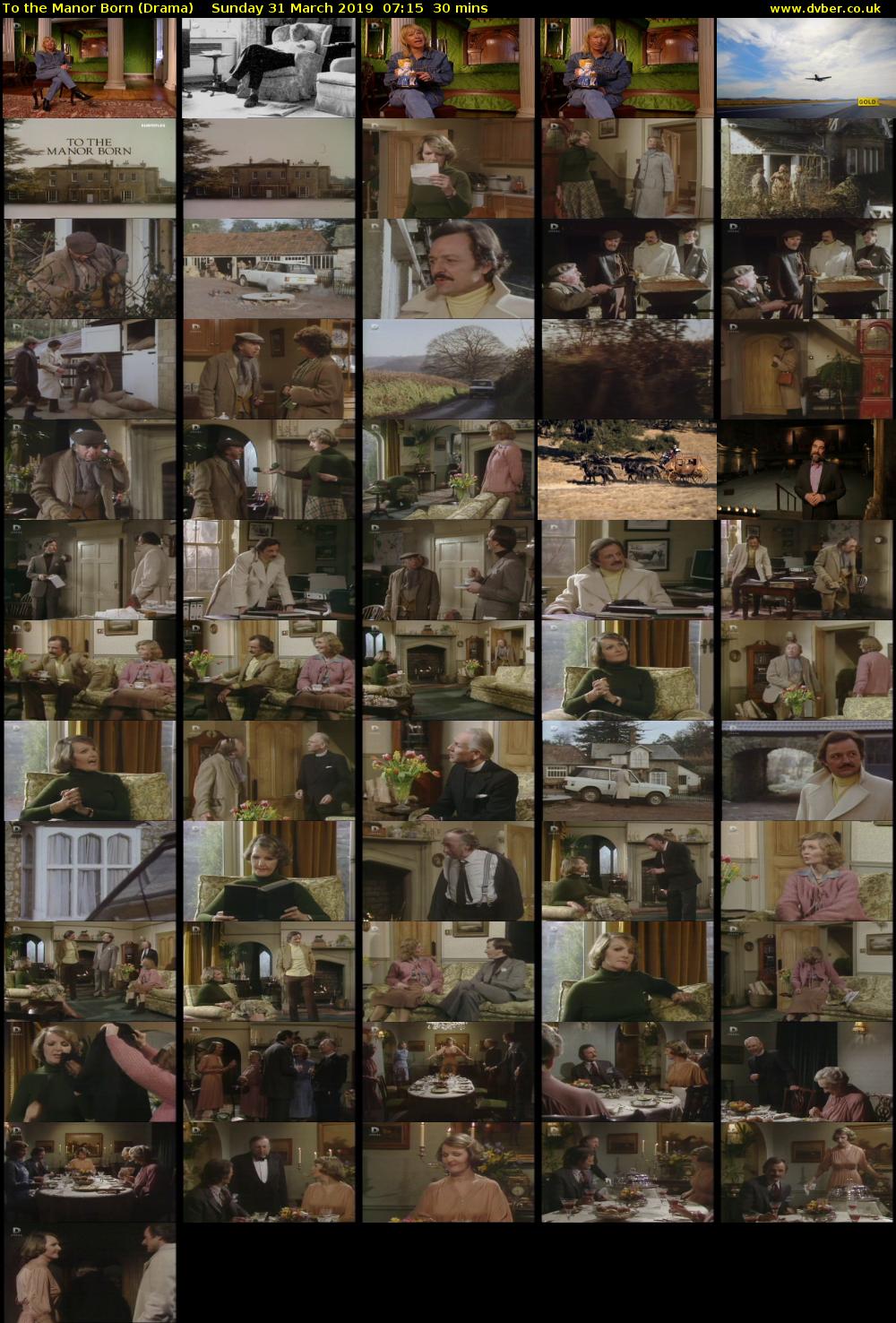 To the Manor Born (Drama) Sunday 31 March 2019 07:15 - 07:45