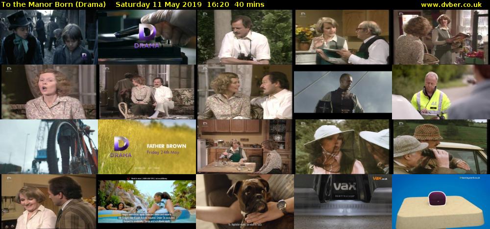 To the Manor Born (Drama) Saturday 11 May 2019 16:20 - 17:00