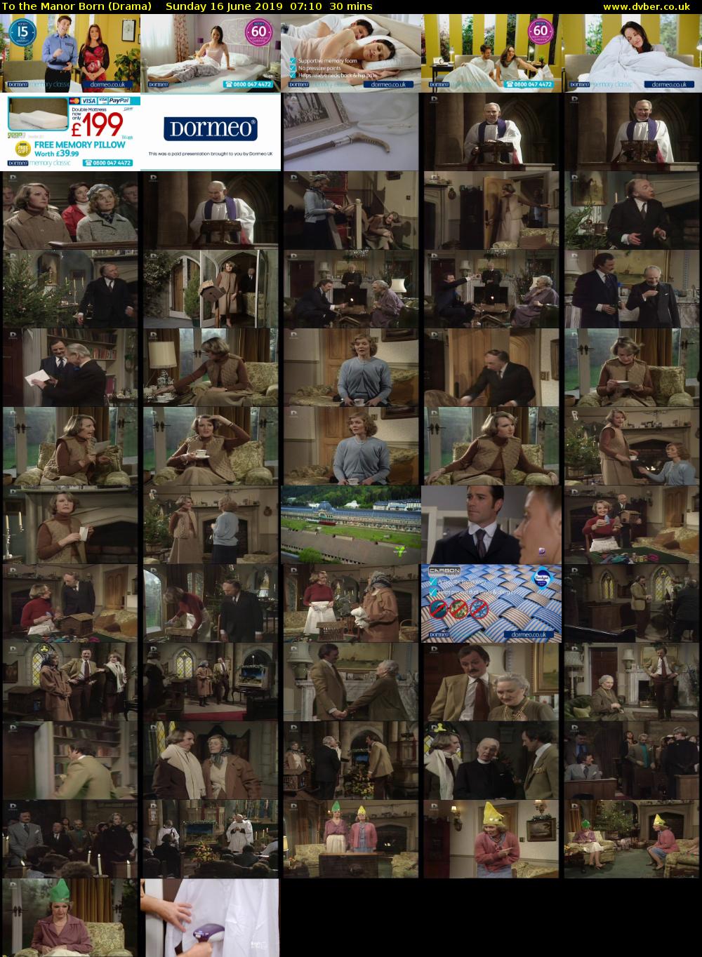 To the Manor Born (Drama) Sunday 16 June 2019 07:10 - 07:40