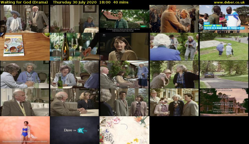 Waiting for God (Drama) Thursday 30 July 2020 18:00 - 18:40
