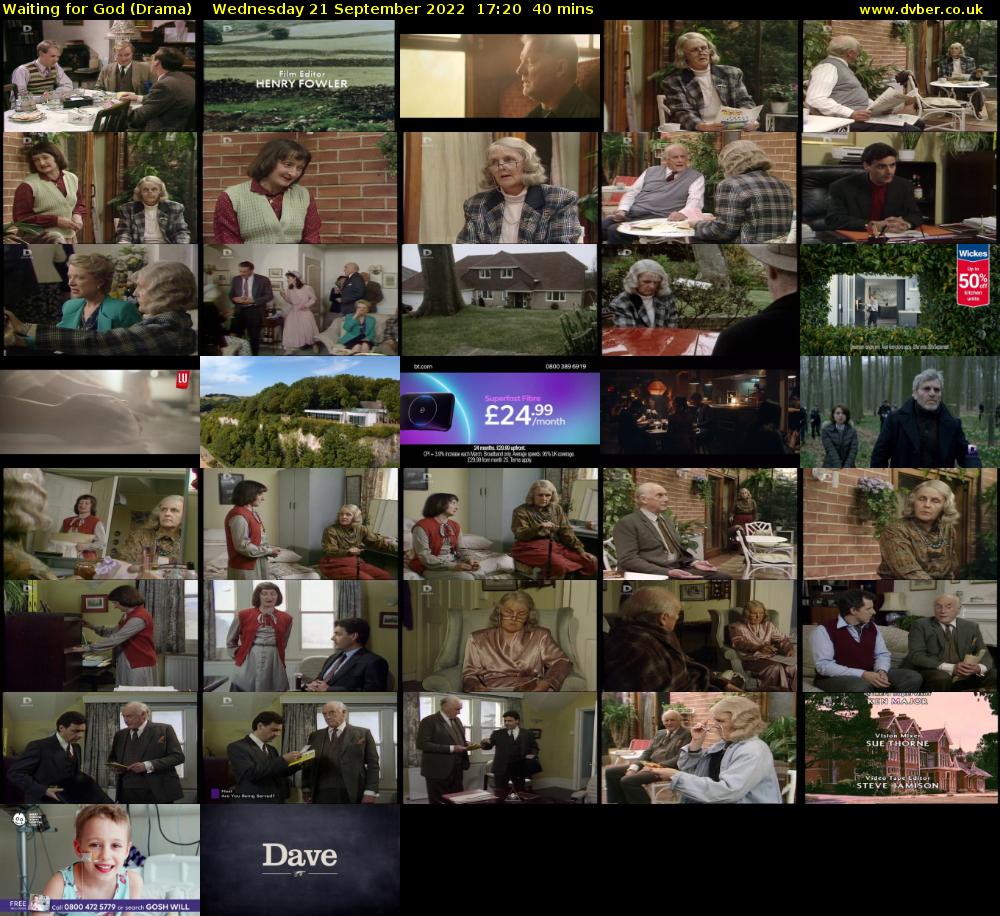 Waiting for God (Drama) Wednesday 21 September 2022 17:20 - 18:00