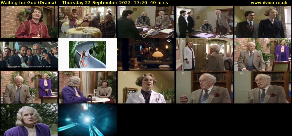 Waiting for God (Drama) Thursday 22 September 2022 17:20 - 18:00