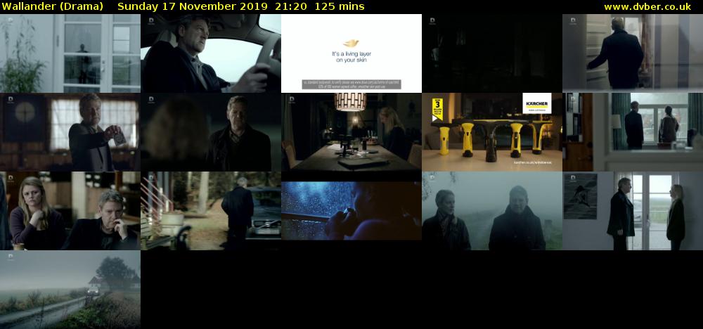 Wallander (Drama) Sunday 17 November 2019 21:20 - 23:25