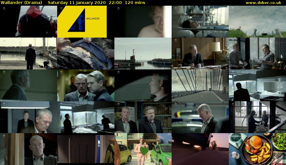 Wallander (Drama) Saturday 11 January 2020 22:00 - 00:00