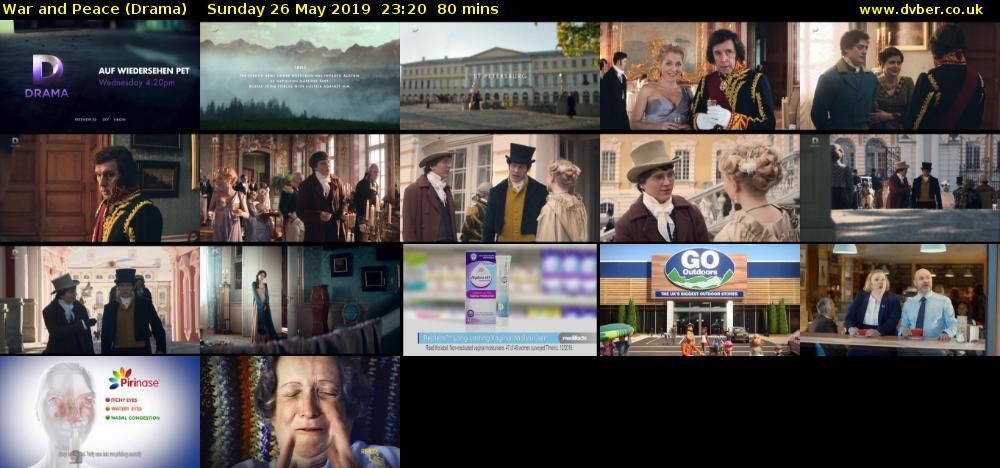 War and Peace (Drama) Sunday 26 May 2019 23:20 - 00:40