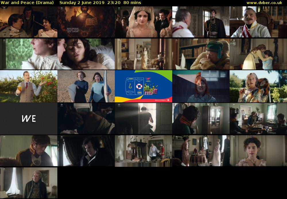 War and Peace (Drama) Sunday 2 June 2019 23:20 - 00:40