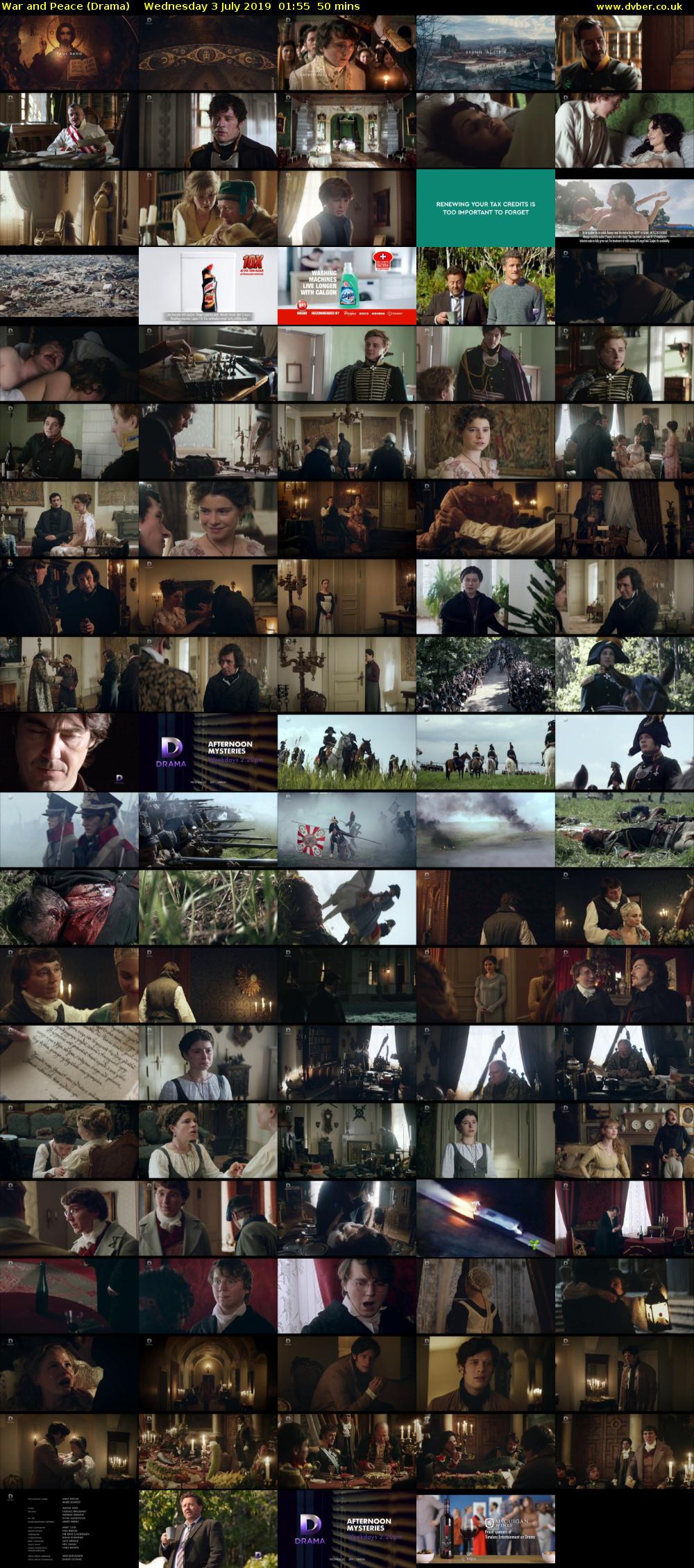 War and Peace (Drama) Wednesday 3 July 2019 01:55 - 02:45
