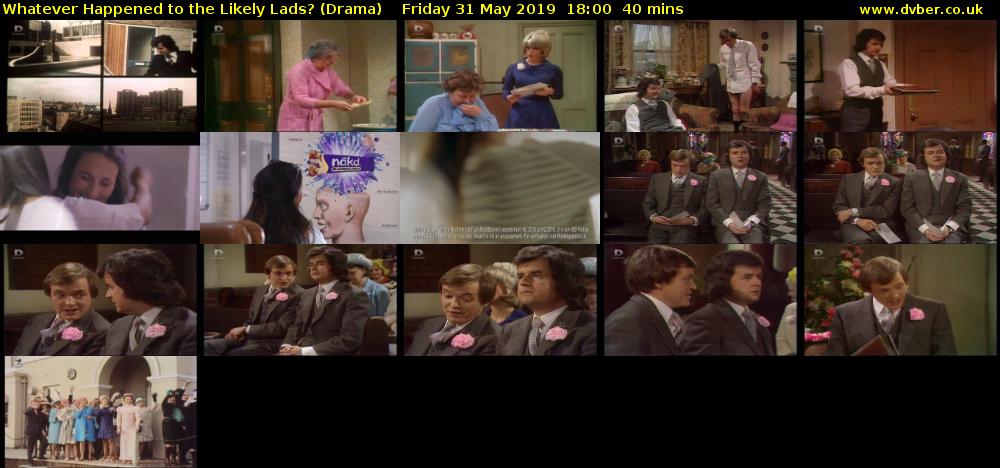 Whatever Happened to the Likely Lads? (Drama) Friday 31 May 2019 18:00 - 18:40