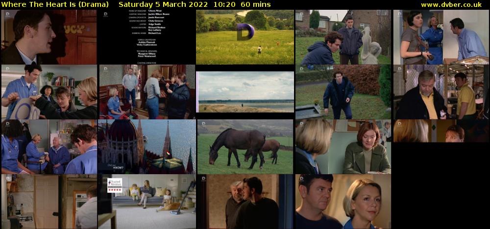 Where The Heart Is (Drama) Saturday 5 March 2022 10:20 - 11:20