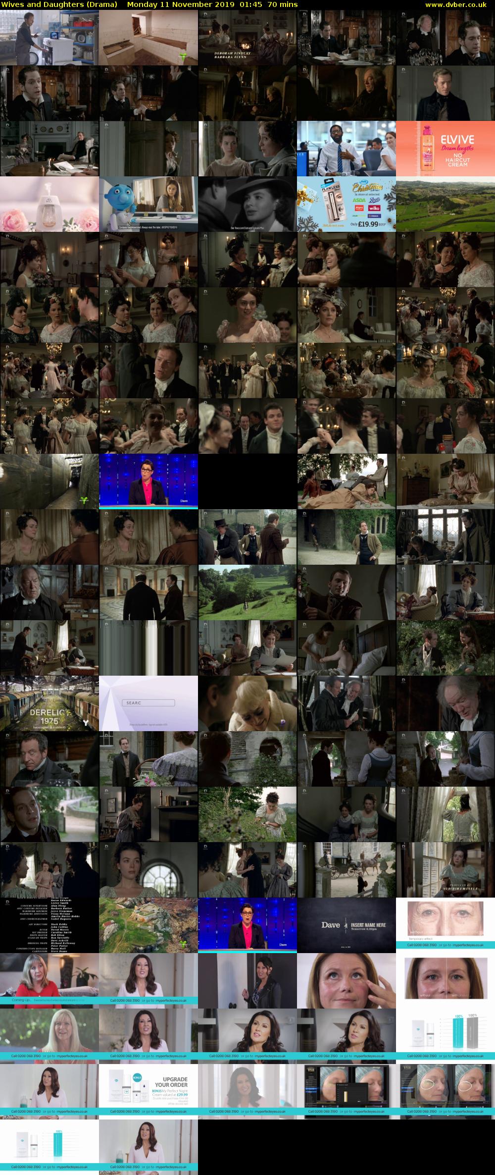 Wives and Daughters (Drama) Monday 11 November 2019 01:45 - 02:55