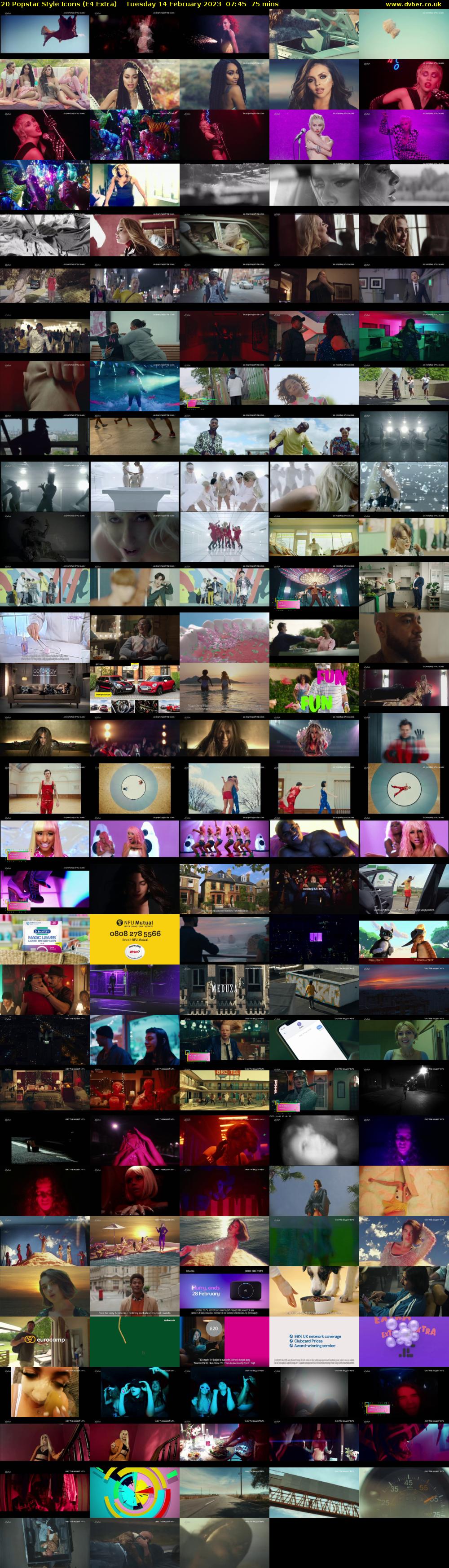 20 Popstar Style Icons (E4 Extra) Tuesday 14 February 2023 07:45 - 09:00
