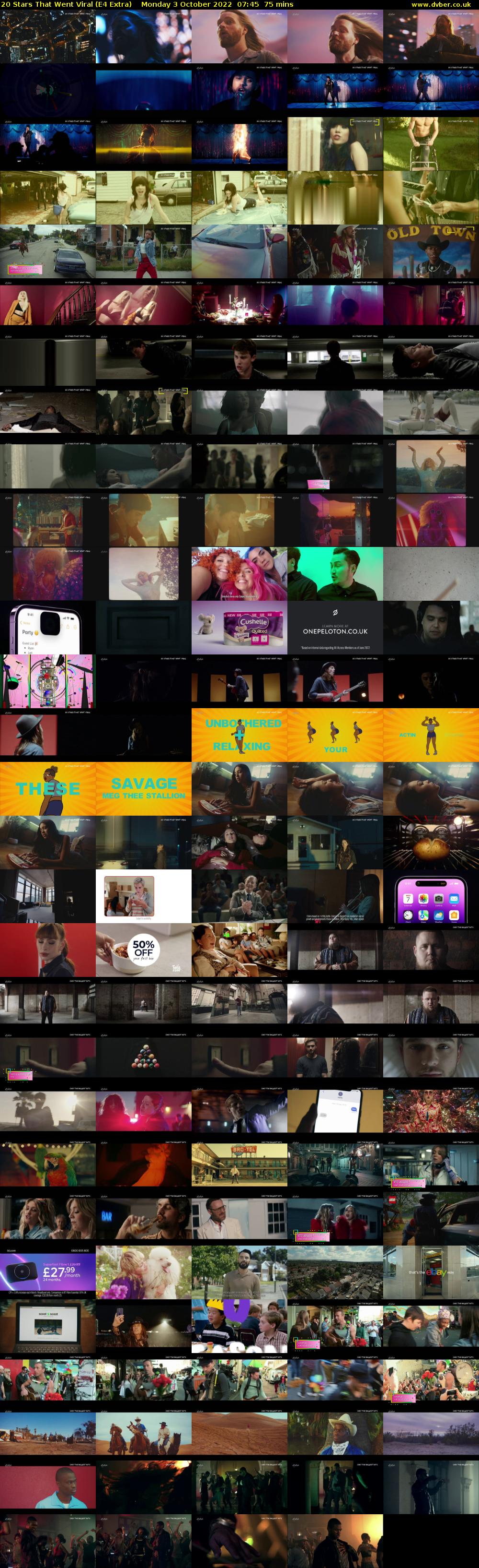 20 Stars That Went Viral (E4 Extra) Monday 3 October 2022 07:45 - 09:00