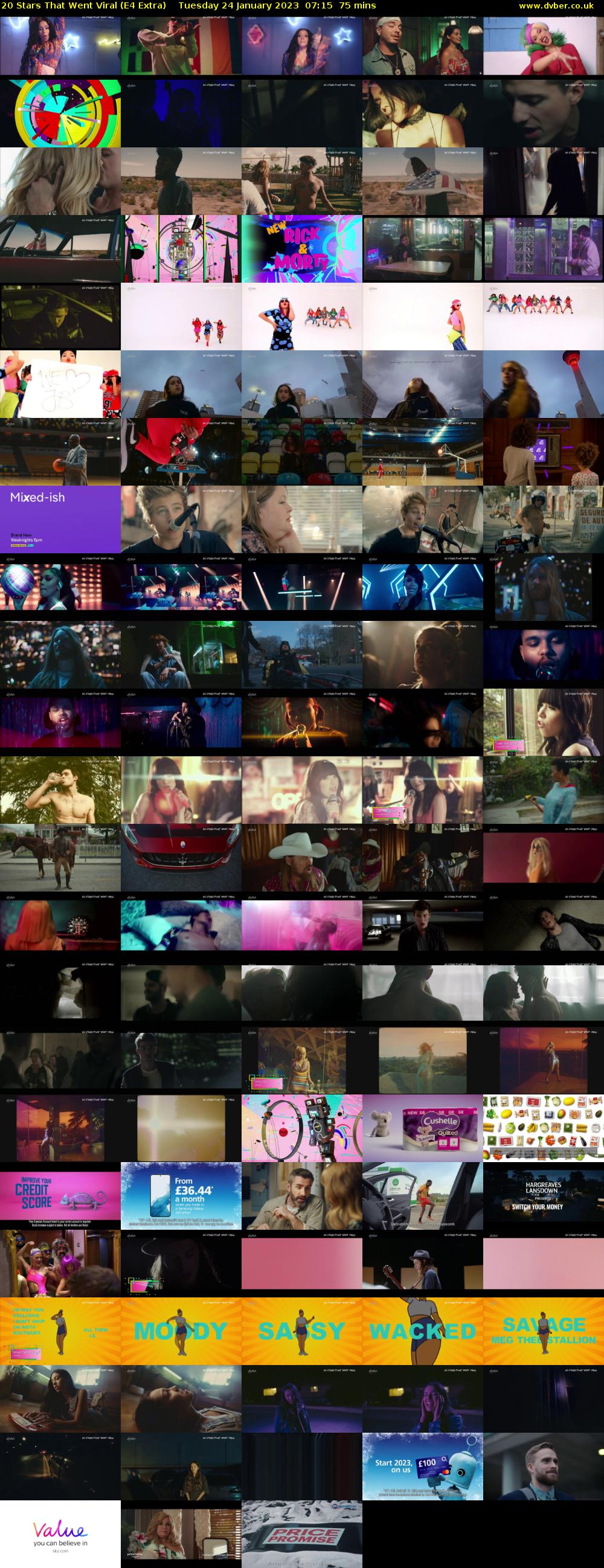 20 Stars That Went Viral (E4 Extra) Tuesday 24 January 2023 07:15 - 08:30