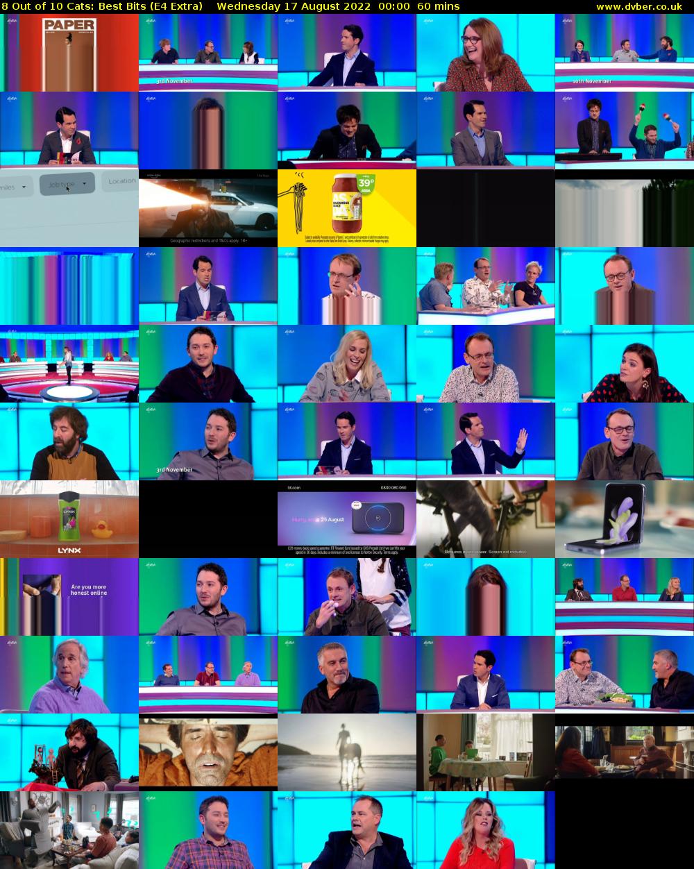 8 Out of 10 Cats: Best Bits (E4 Extra) Wednesday 17 August 2022 00:00 - 01:00