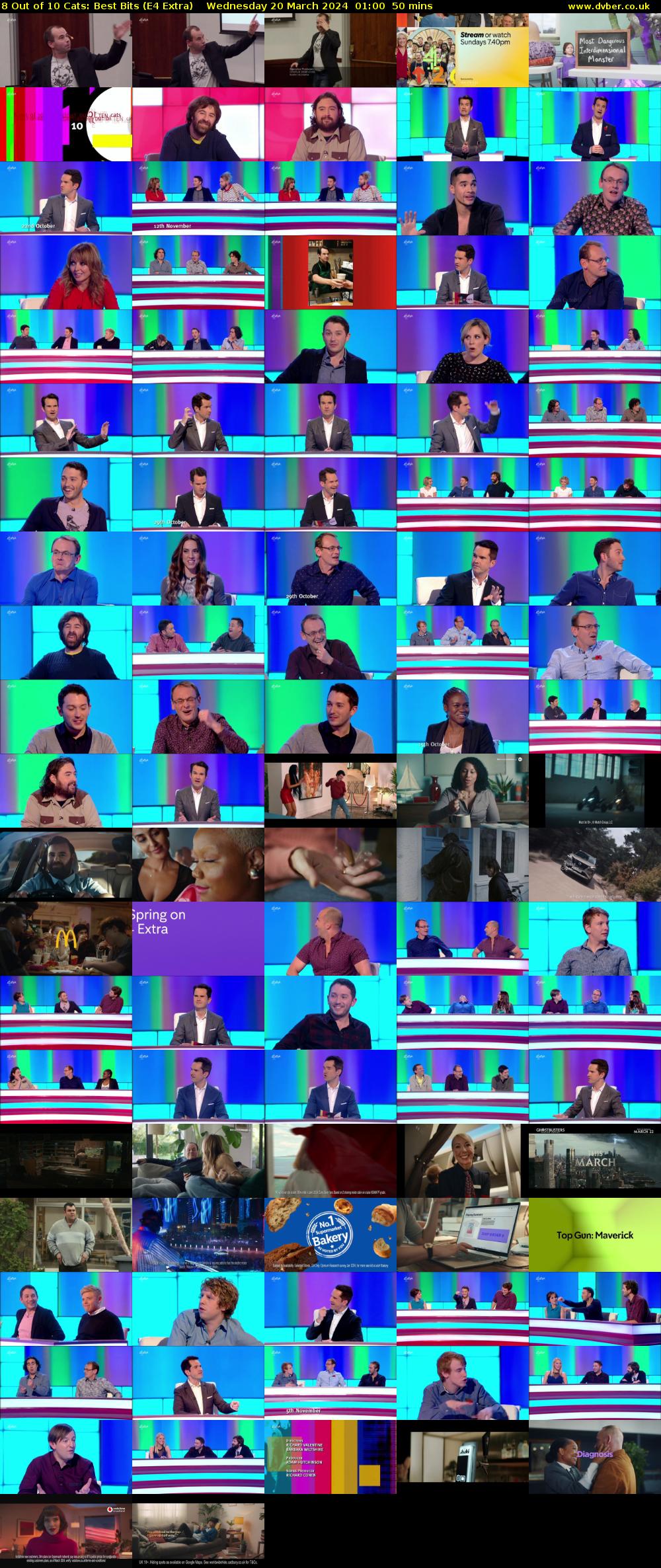 8 Out of 10 Cats: Best Bits (E4 Extra) Wednesday 20 March 2024 01:00 - 01:50
