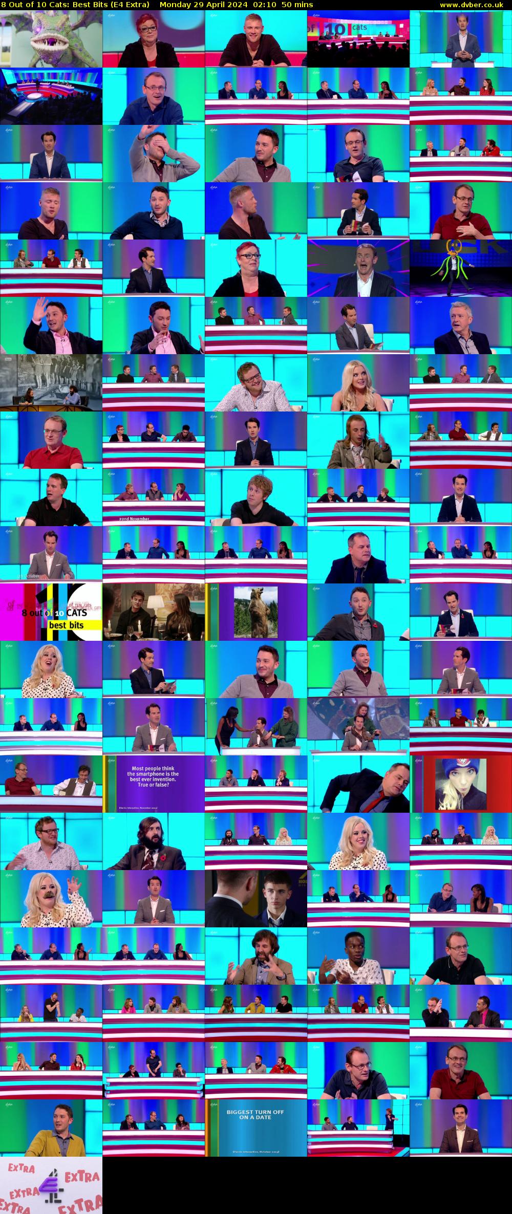 8 Out of 10 Cats: Best Bits (E4 Extra) Monday 29 April 2024 02:10 - 03:00