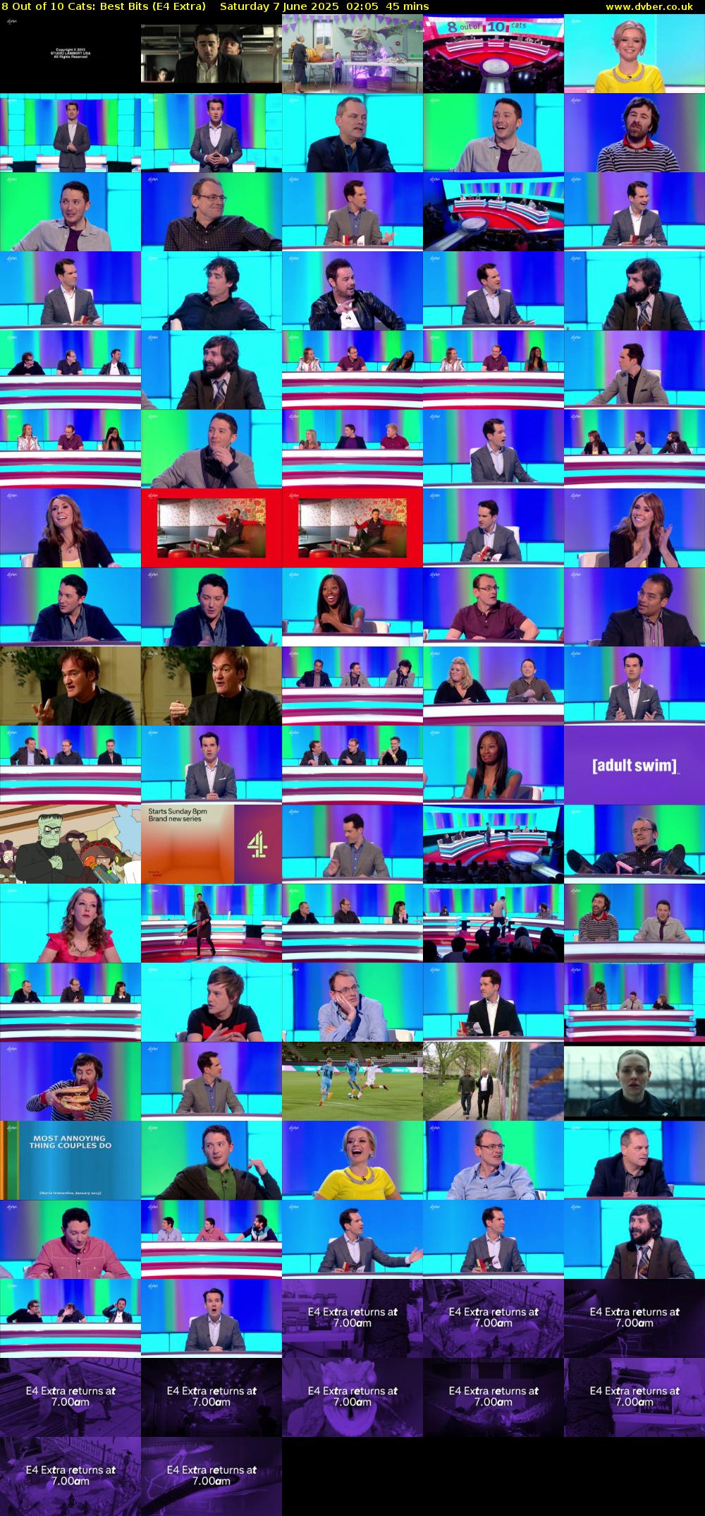 8 Out of 10 Cats: Best Bits (E4 Extra) Saturday 7 June 2025 02:05 - 02:50