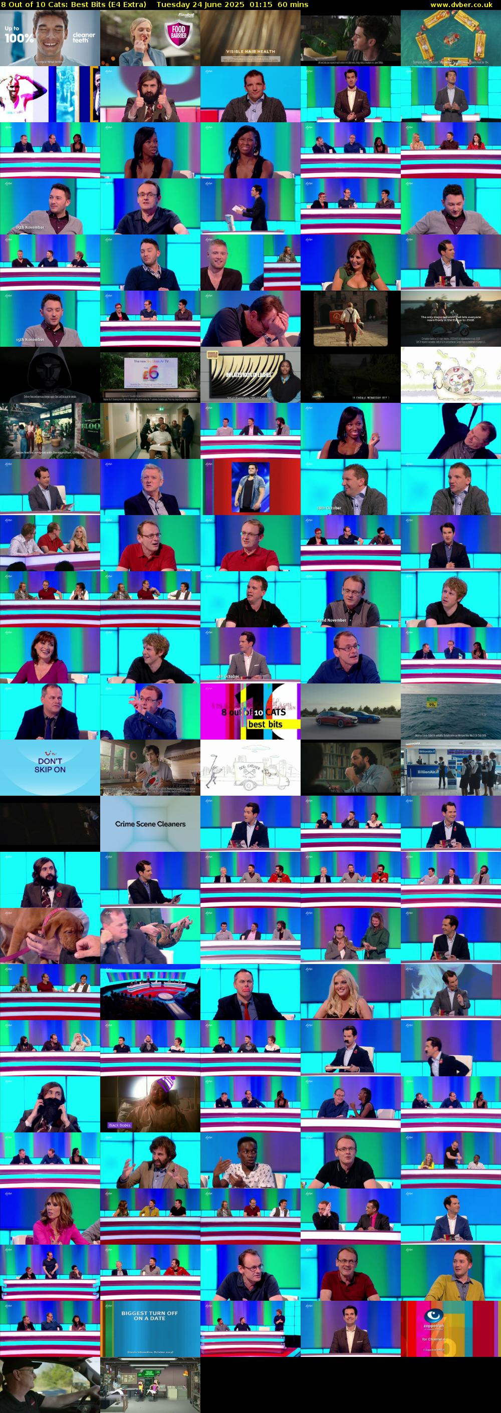8 Out of 10 Cats: Best Bits (E4 Extra) Tuesday 24 June 2025 01:15 - 02:15