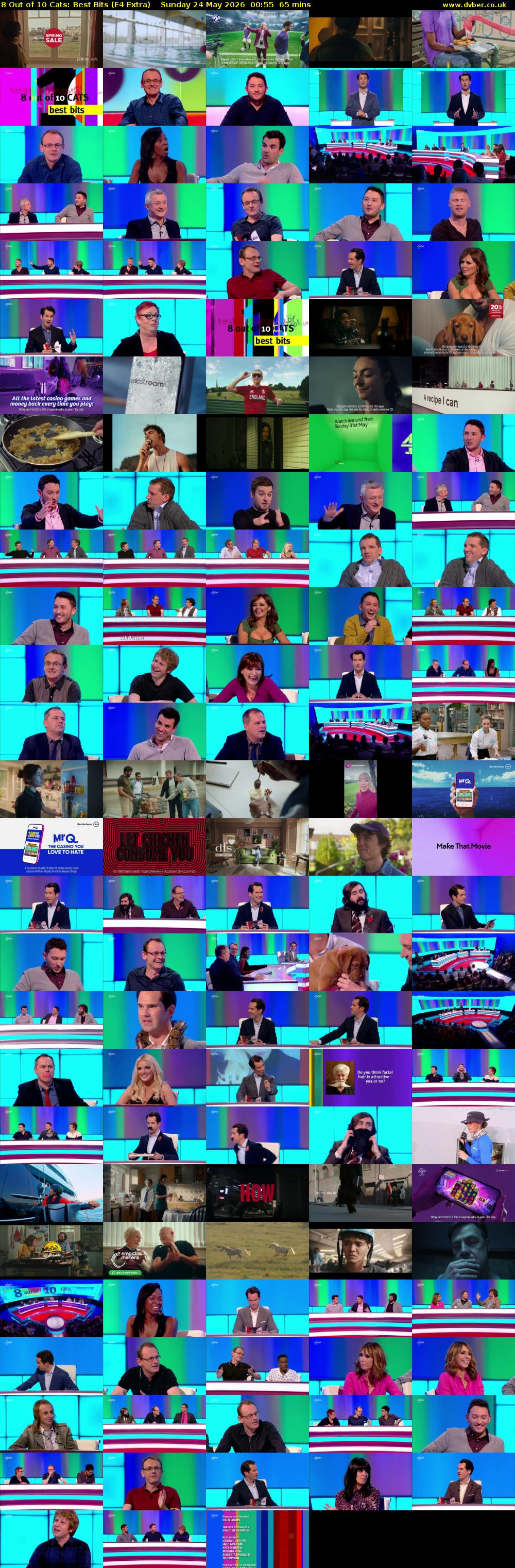 8 Out of 10 Cats: Best Bits (E4 Extra) Sunday 24 May 2026 00:55 - 02:00