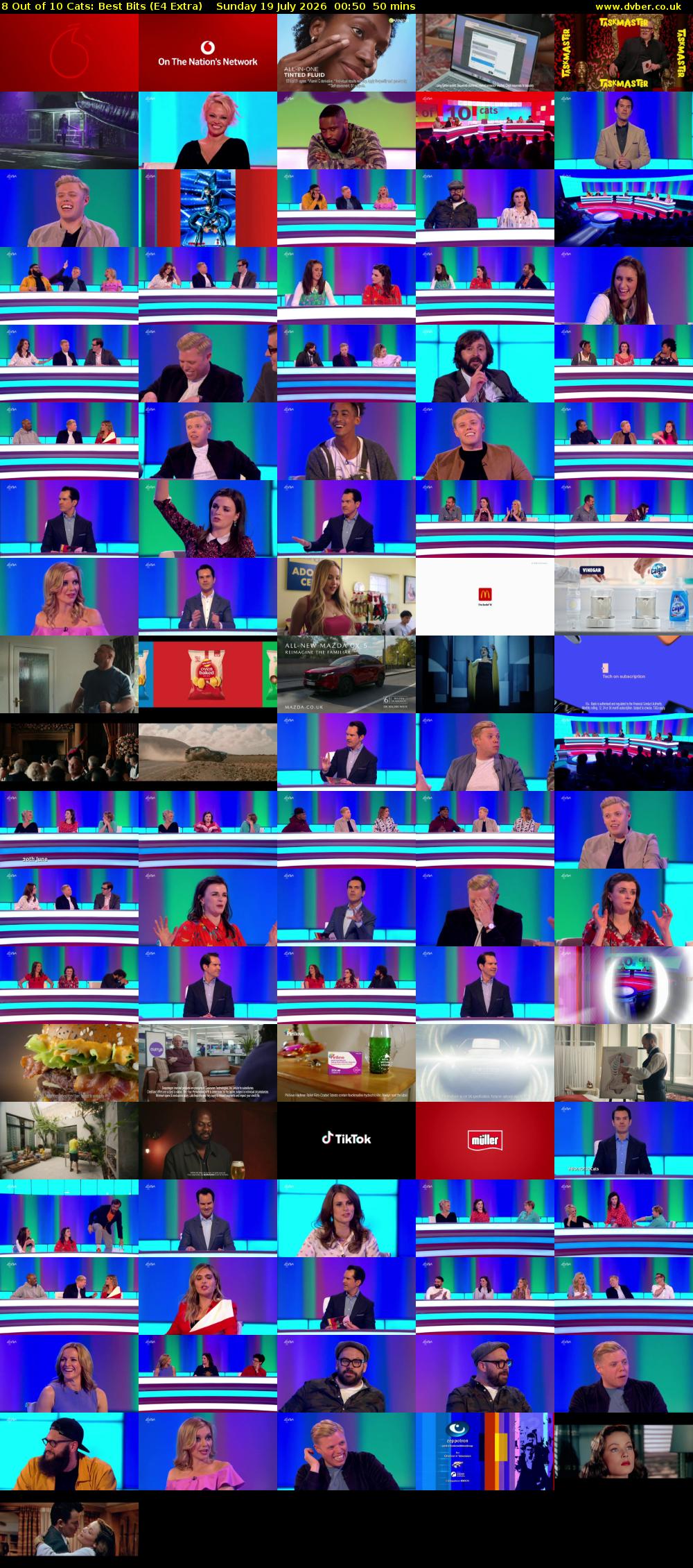 8 Out of 10 Cats: Best Bits (E4 Extra) Sunday 19 July 2026 00:50 - 01:40