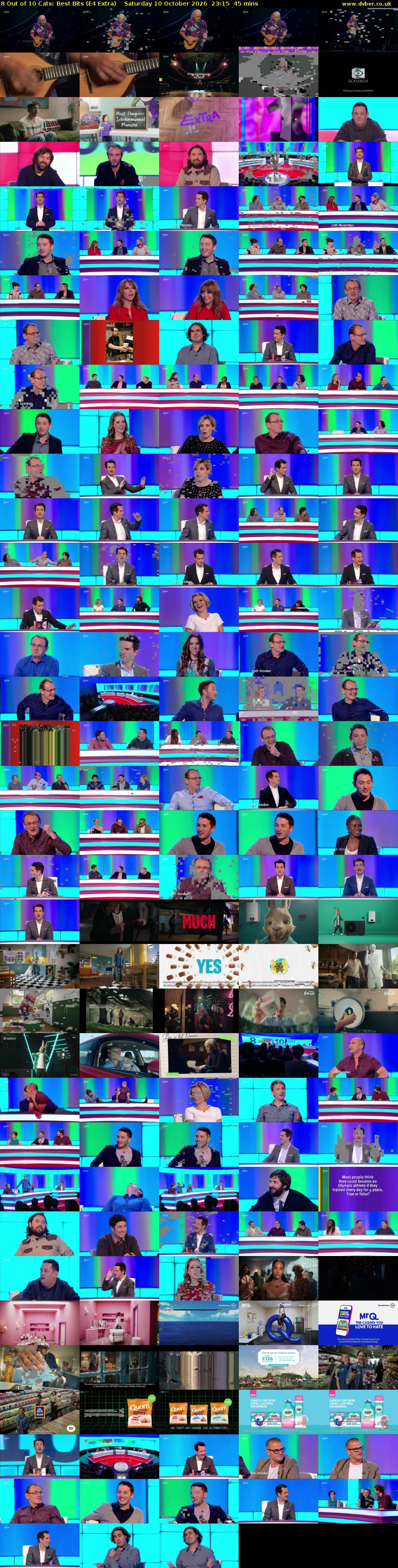 8 Out of 10 Cats: Best Bits (E4 Extra) Saturday 10 October 2026 23:15 - 00:00