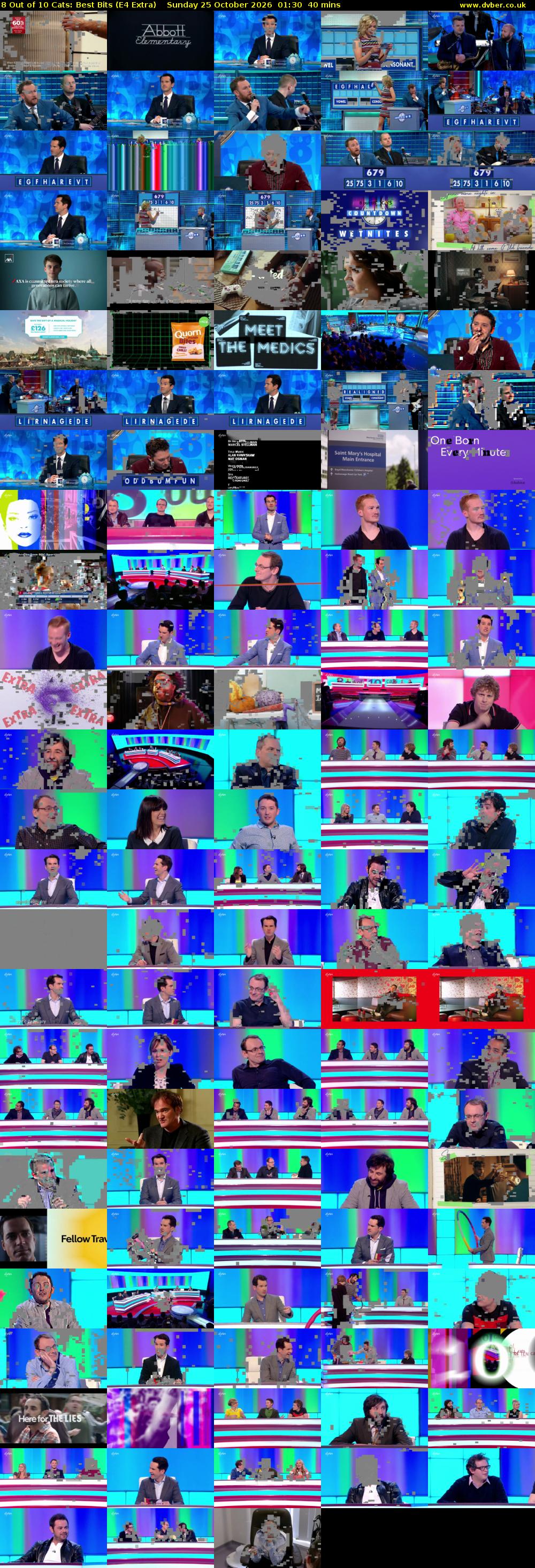 8 Out of 10 Cats: Best Bits (E4 Extra) Sunday 25 October 2026 01:30 - 02:10