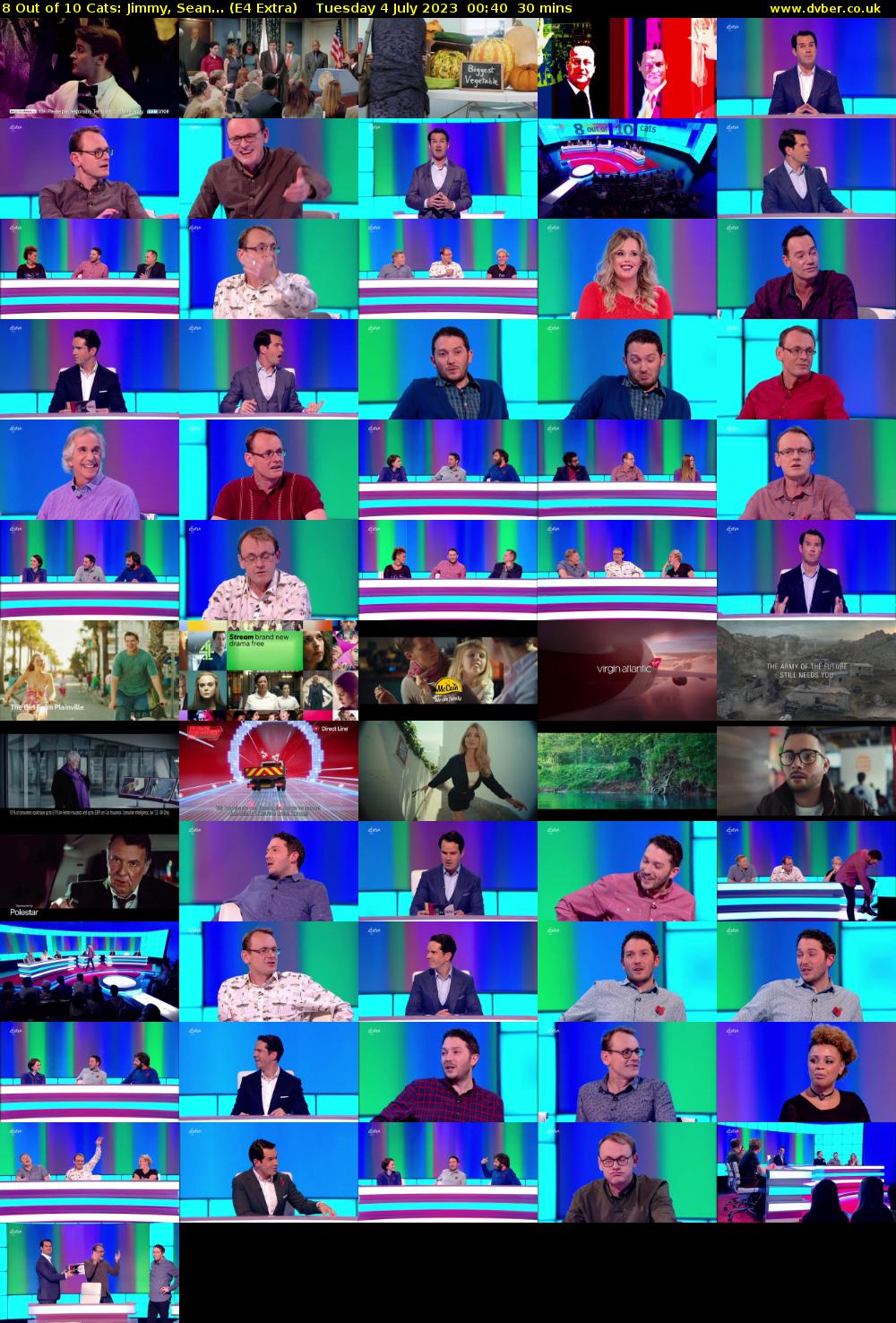 8 Out of 10 Cats: Jimmy, Sean... (E4 Extra) Tuesday 4 July 2023 00:40 - 01:10